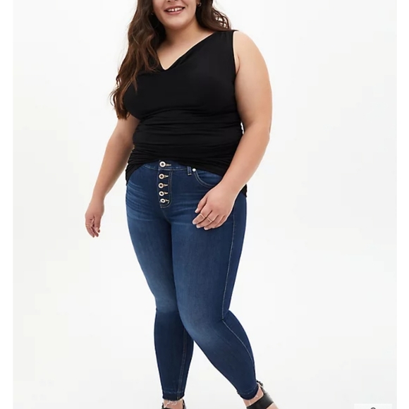 SOLD Torrid Ruched Cowl Neck Tank - Picture 3 of 5